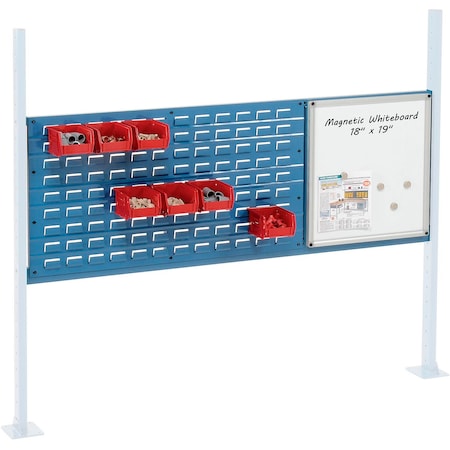 Global Industrial Louver/Whiteboard Panel, 60 in W x 19 in H, Blue 319175BL